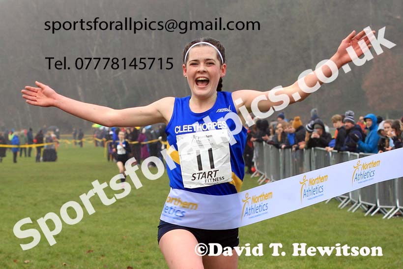 Junior Womens 2023 Northern Cross Country Champs., Witton Park, Blackburn. Photo: David T. Hewitson/Sports for All Pics